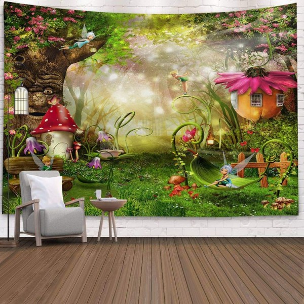 Mushroom Elf - 145*130cm - Printed Tapestry