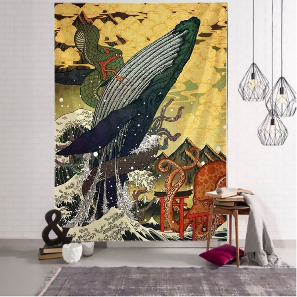 Water Whale - 130*145cm - Printed Tapestry