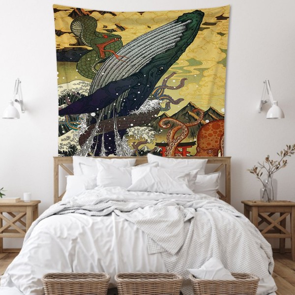 Whale Indian Mandala - 75*100cm - Printed Tapestry