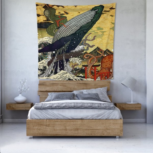 Whale Indian Mandala - 75*100cm - Printed Tapestry