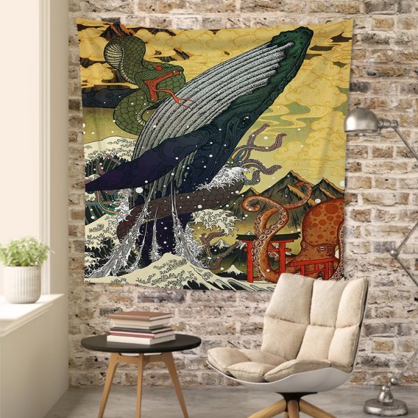 Whale Indian Mandala - 75*100cm - Printed Tapestry