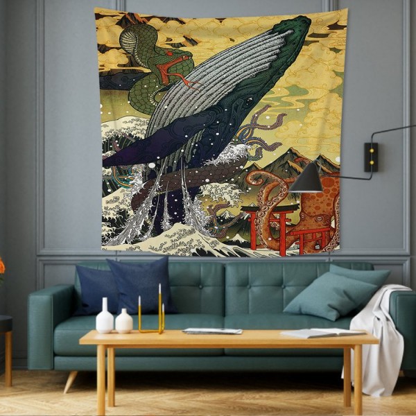 Whale Indian Mandala - 75*100cm - Printed Tapestry