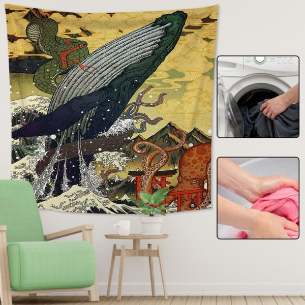 Whale Indian Mandala - 75*100cm - Printed Tapestry