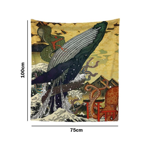 Whale Indian Mandala - 75*100cm - Printed Tapestry