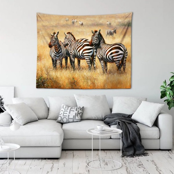 Zebra Herd - 100*75cm - Printed Tapestry