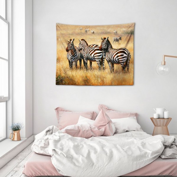 Zebra Herd - 100*75cm - Printed Tapestry