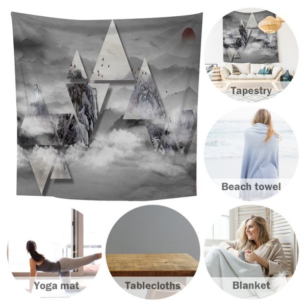 Triangles Landscape - 100*75cm - Printed Tapestry