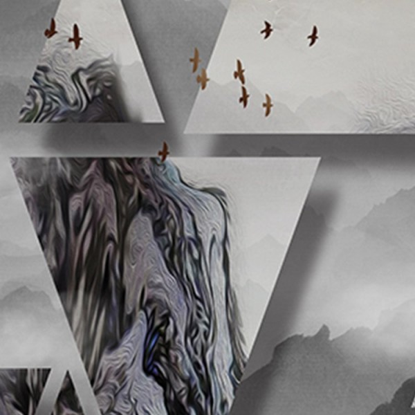 Triangles Landscape - 100*75cm - Printed Tapestry