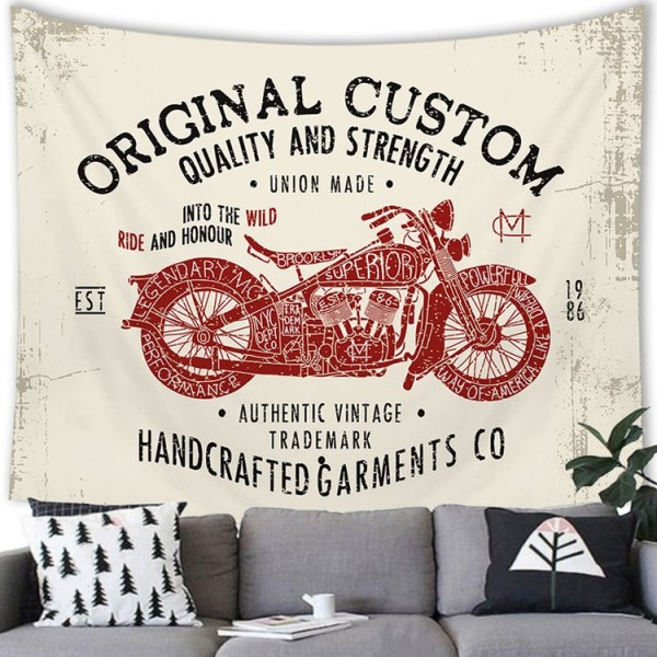 Motorcycle Letter - 100*75cm - Printed Tapestry
