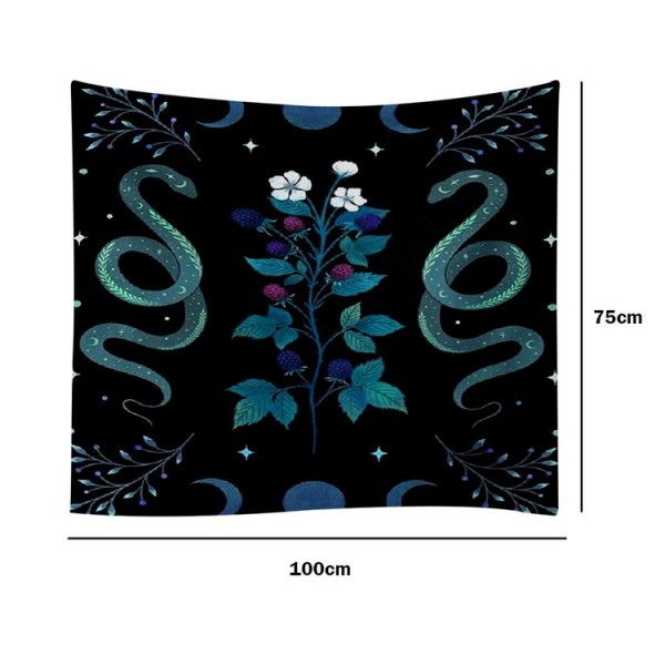 Flower Snake Animal - 75*100cm - Printed Tapestry