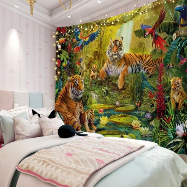 Tigers - 100*75cm - Printed Tapestry