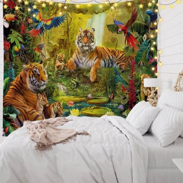 Tigers - 100*75cm - Printed Tapestry
