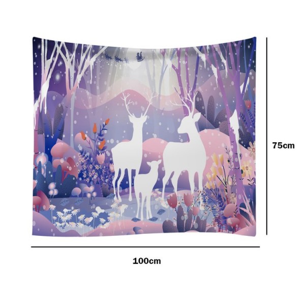 Deers in Woods Animal - 100*75cm - Printed Tapestry