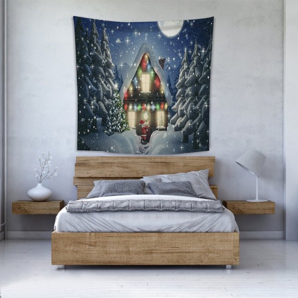 Santa House Christmas - 100*75cm - Printed Tapestry