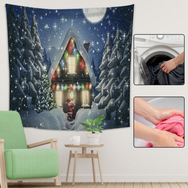 Santa House Christmas - 100*75cm - Printed Tapestry
