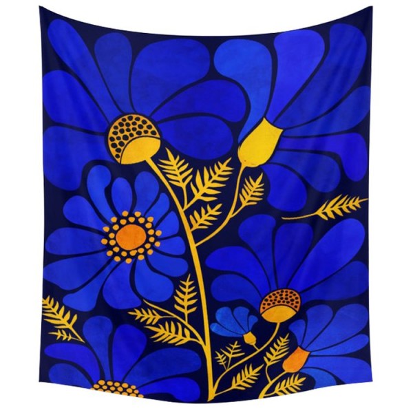 Blue Flower Camp - 100*75cm - Printed Tapestry