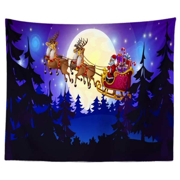 Santa Elk - 100*75cm - Printed Tapestry