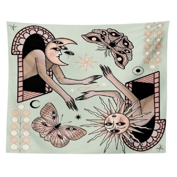 Sun Moon Butterfly - 100*75cm - Printed Tapestry