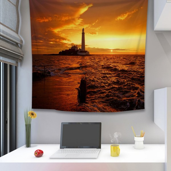 Lighthouse at Dusk - 100*75cm - Printed Tapestry