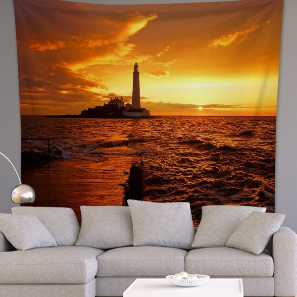 Lighthouse at Dusk - 100*75cm - Printed Tapestry