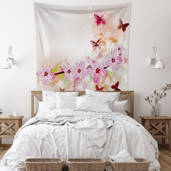 Peach Blossom Branch - 100*75cm - Printed Tapestry