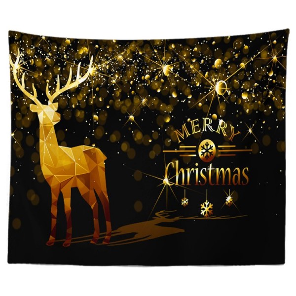 Golden Elk Christmas - 100*75cm - Printed Tapestry