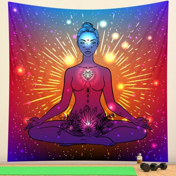 Yoga Buddha - 100*75cm - Printed Tapestry