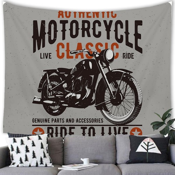 Motorcycle Classic - 100*75cm - Printed Tapestry