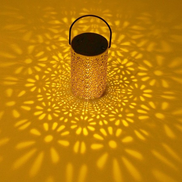 LED Projection Light Lantern Snowflake Hanging Lamp Outdoor Garden Decor