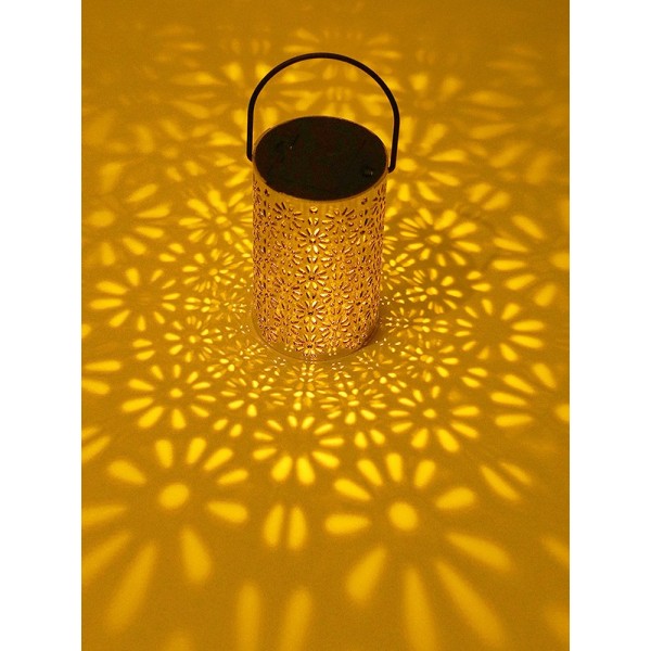 LED Projection Light Lantern Snowflake Hanging Lamp Outdoor Garden Decor