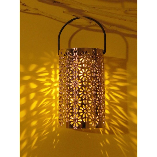 LED Projection Light Lantern Snowflake Hanging Lamp Outdoor Garden Decor