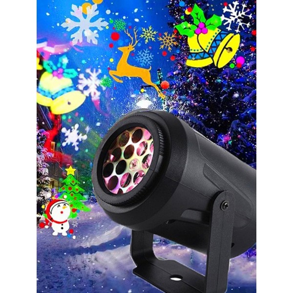 16 Pattern LED Snowflake Projector Light Christmas Rotating Outdoor Decor