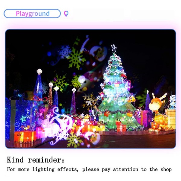 16 Pattern LED Snowflake Projector Light Christmas Rotating Outdoor Decor
