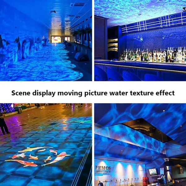 Dynamic Projector Lights Ocean Wave for Stage Decor Waterproof (US Plug)
