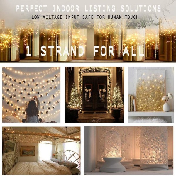 22m 200LED Copper Wire String Light