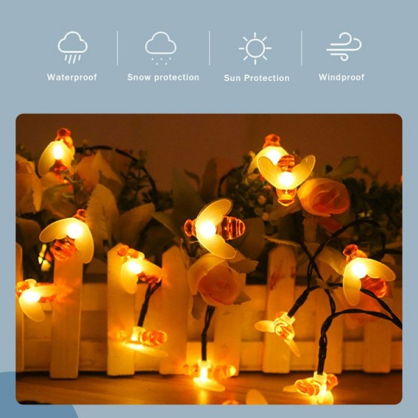 Honeybee String Lights - Warm White
