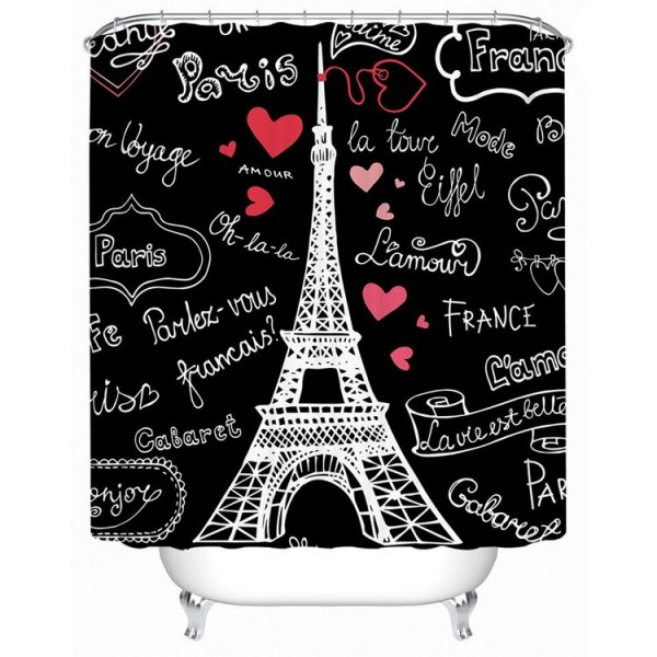 Paris Tower - Print Shower Curtain