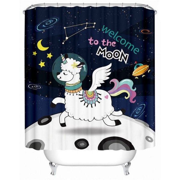 Cute Llama - Print Shower Curtain