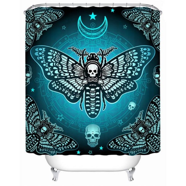 Gothic Skull - Print Shower Curtain