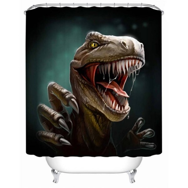 Dinosaur 2 - Print Shower Curtain