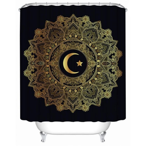 Mandala Elephant - Print Shower Curtain