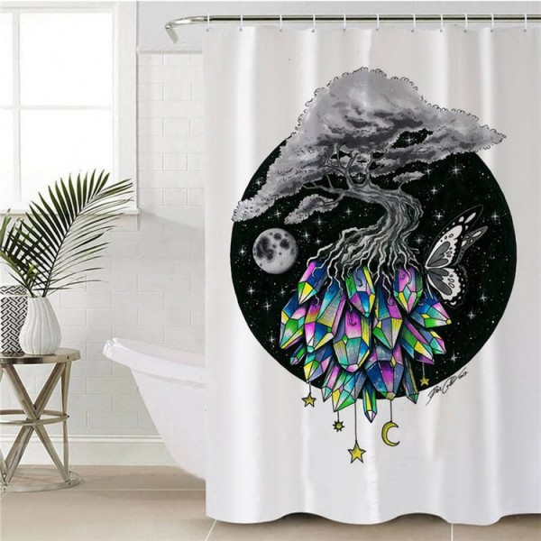 Crystal Tree - Print Shower Curtain