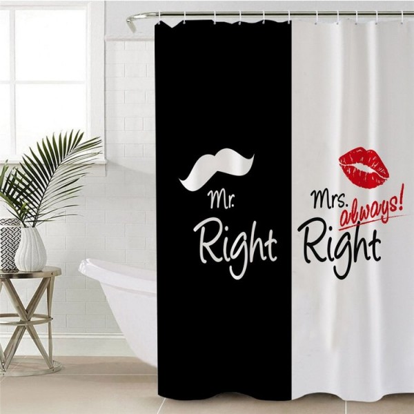 Mr and Mrs - Print Shower Curtain