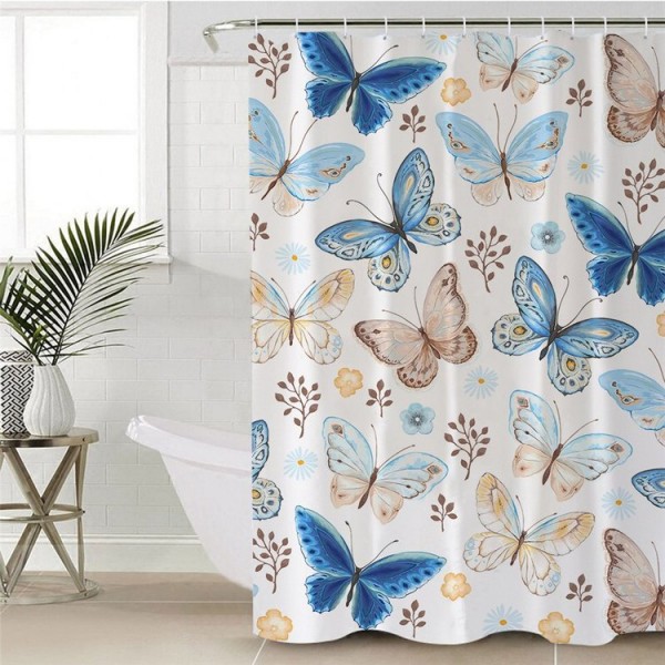 Flying Butterflies - Print Shower Curtain