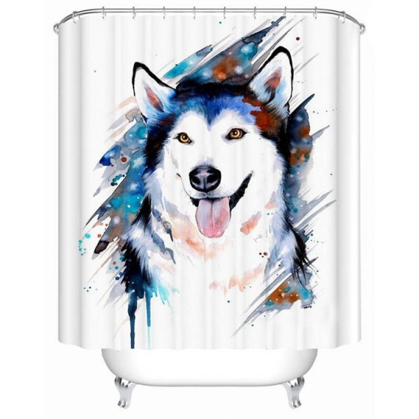 Husky - Print Shower Curtain