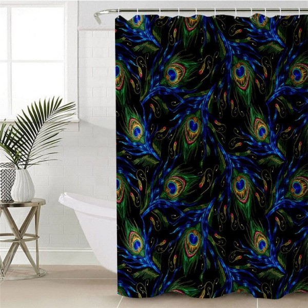 Peacock Feather - Print Shower Curtain