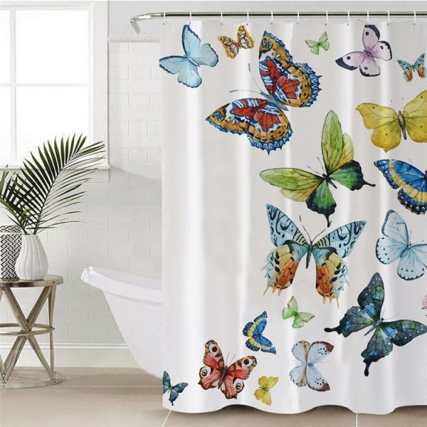Flying Butterflies - Print Shower Curtain
