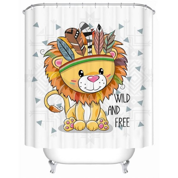 Lion - Print Shower Curtain