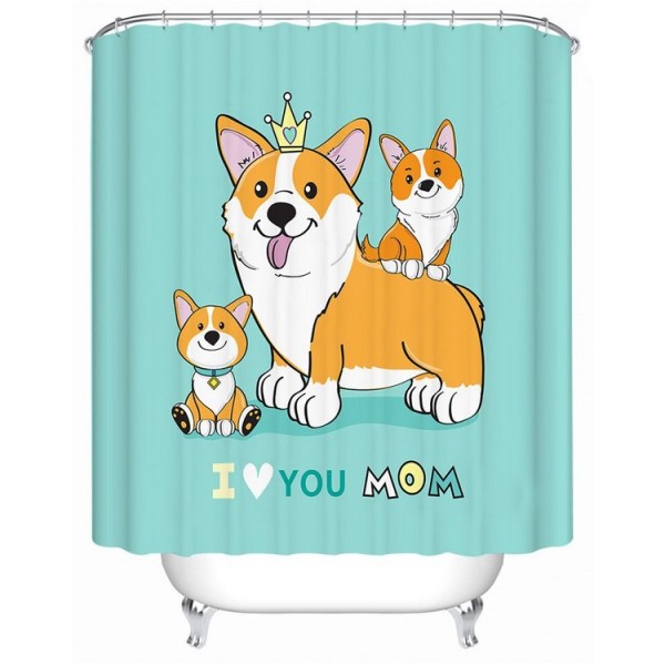 Dog - Print Shower Curtain