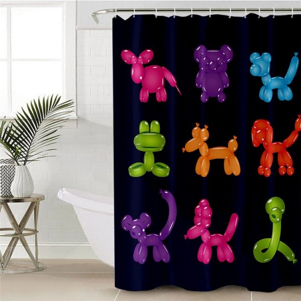 Hippie Pug - Print Shower Curtain